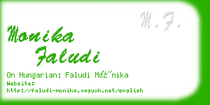 monika faludi business card